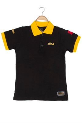 Unisex JÖAK Nakışlı Polo Tshirt - Siyah